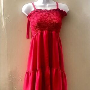 Elegant Red Backless Dress